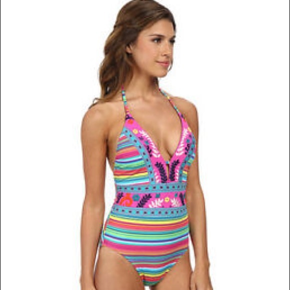 Nanette Lepore Flora Fiesta Goddess One Piece - Picture 1 of 7